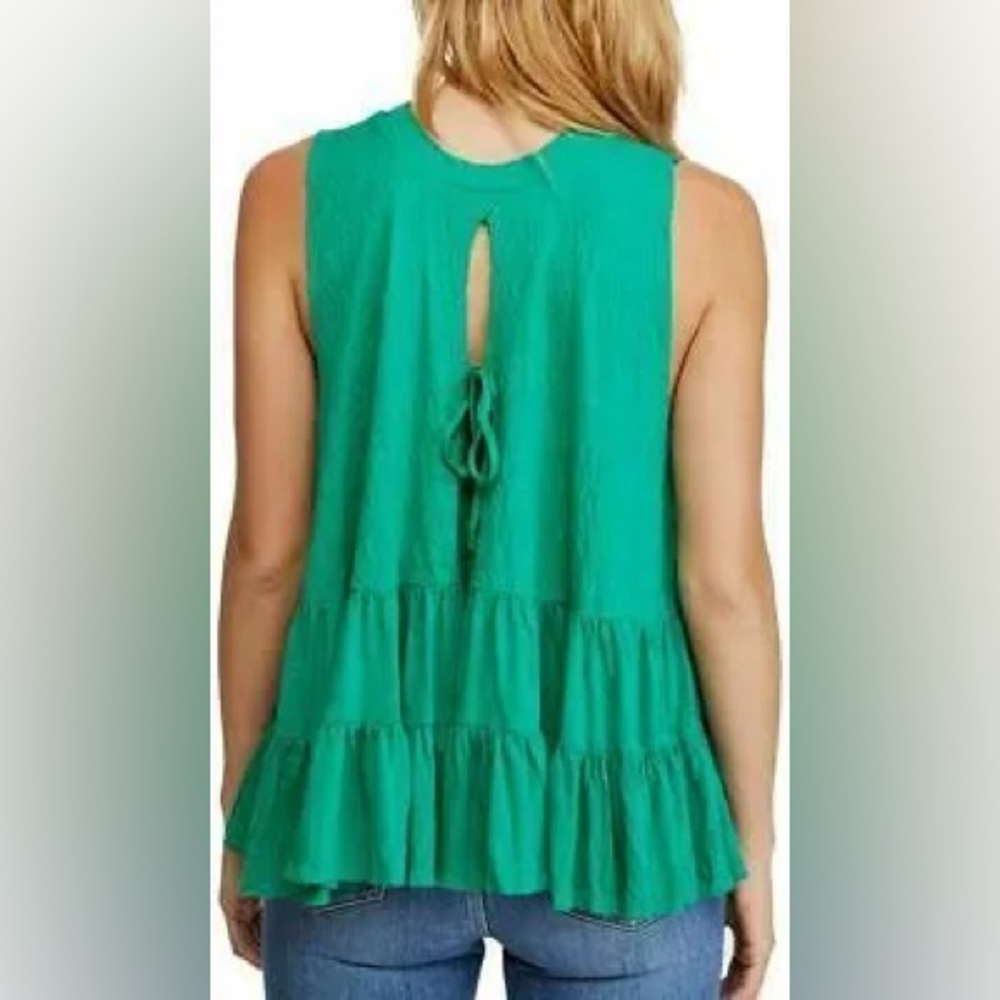 FREE PEOPLE RIGHT ON TIME TIE BACK SLEEVELESS TUNIC - Picture 2 of 11